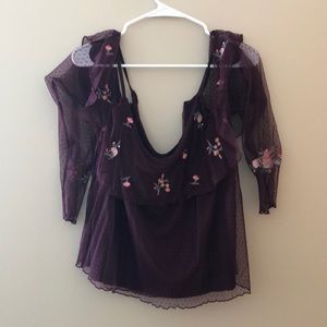 Maroon long sleeve shirt